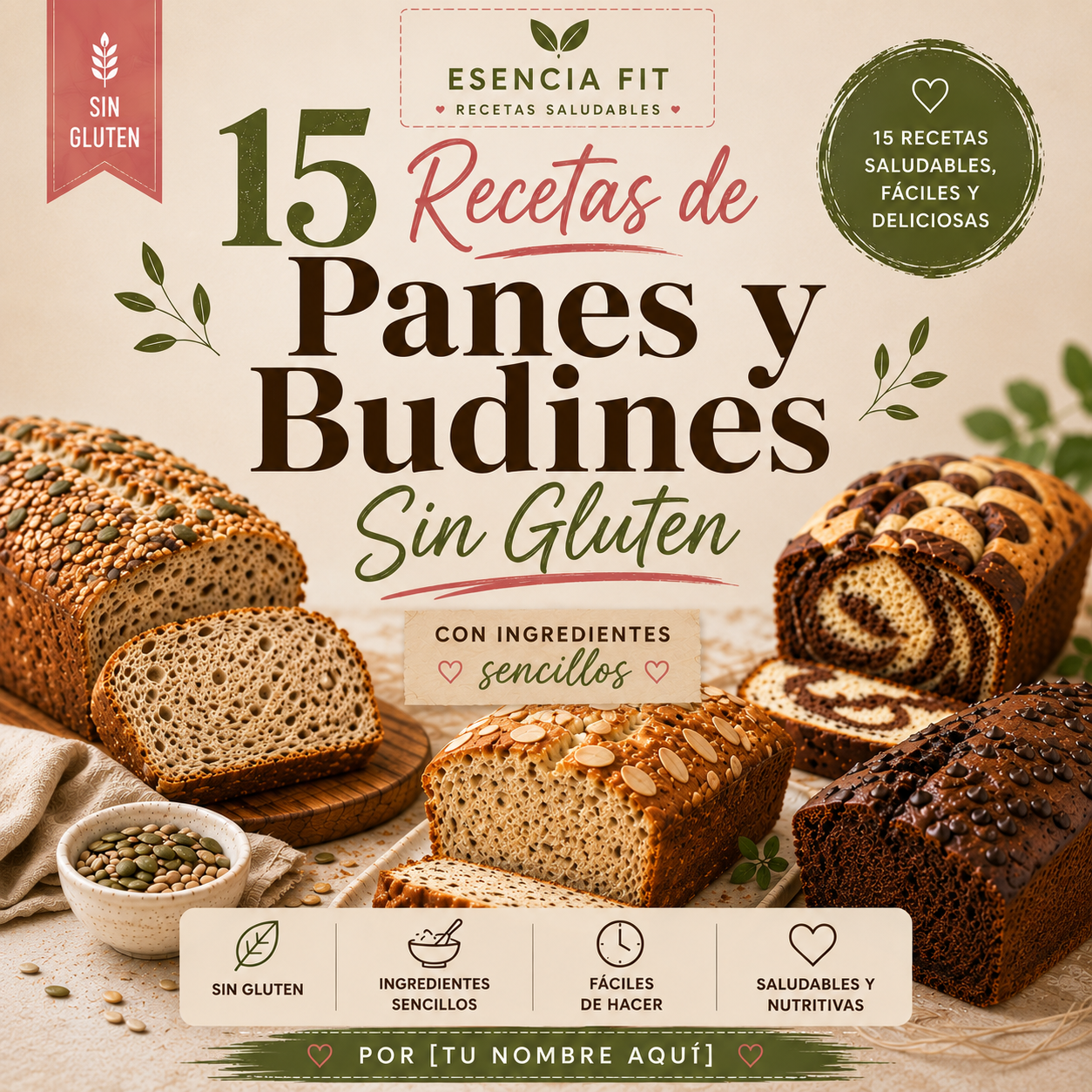 Recetario Digital de Panes y Budines Sin Gluten | Prepará Panes Caseros Saludables con Ingredientes Simples