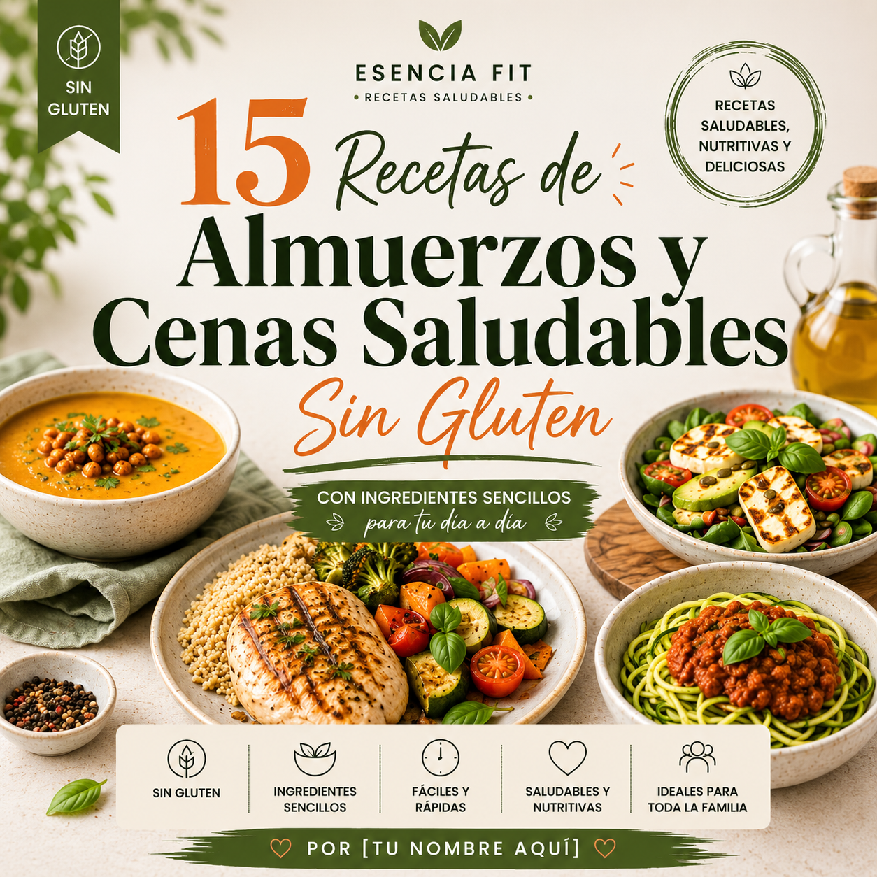 15 Recetas de Almuerzos y Cenas Sin Gluten | Comidas Saludables para Ahorrar Tiempo en la Cocina